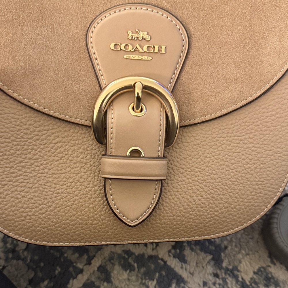 Coach 2 way suede/ leather bag - Picture 2 of 16